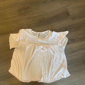 Aeropostale Light Pink Short Sleeve Blouse